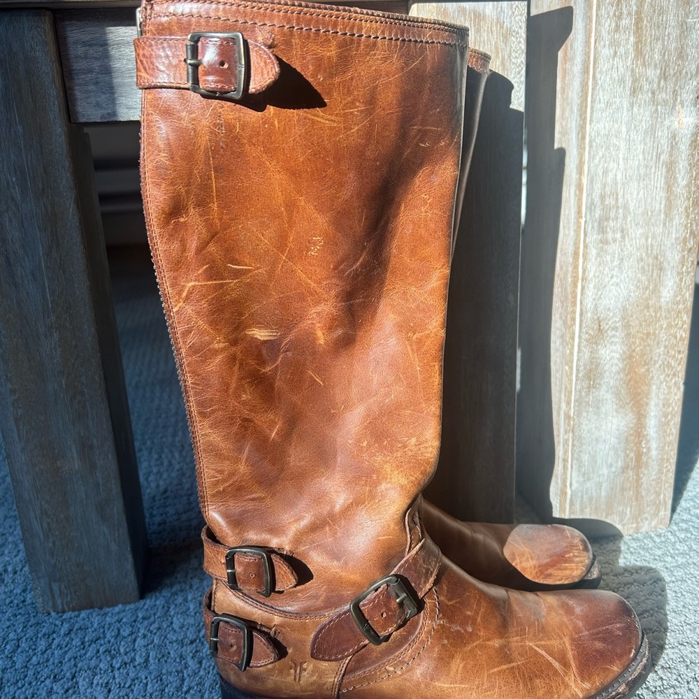 Frye Tan Leather Boots